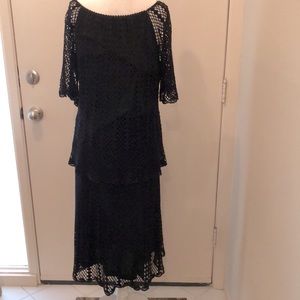 Black Hand Crocheted Skirt & Top